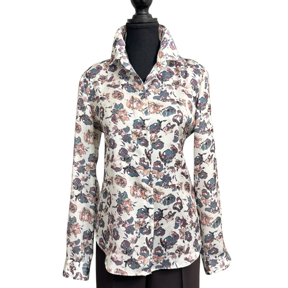 Aritzia Talula Floral Shiffon Panel Blousesize M